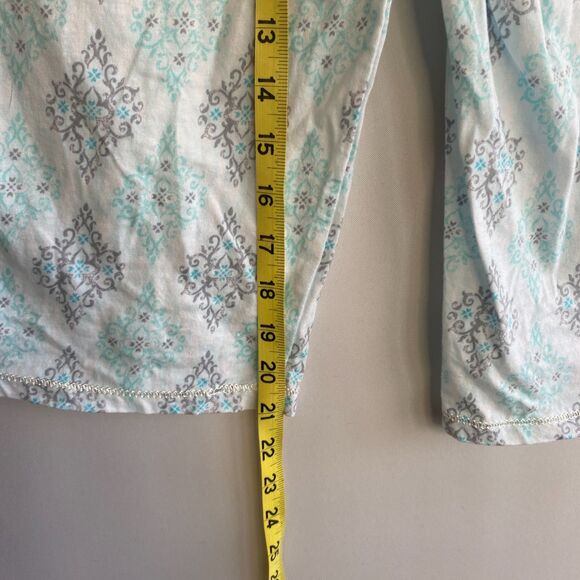 Carole Hochman Cotton Pajama Set Blue Grey Short Sleeve Mix Pattern Size Small - Picture 12 of 16